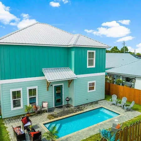 Heated And Cooled Pool Home That Sleeps 14 Near Beach!!